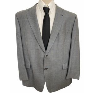 VIntage Ralph Lauren 50R Silk Houndstooth Blazer Wool